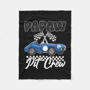 Race car birthday party racing family papaw pit fleece blanket