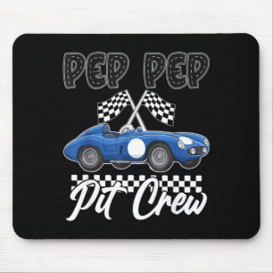 Race car birthday party racing family pep pep pit mouse mat