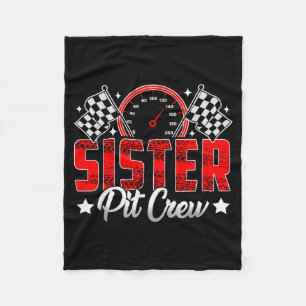 Race Car Birthday Party Racing Family Sister T Cre Fleece Blanket