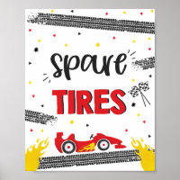 Race Car Birthday Party Two Fast Spare Tires 
