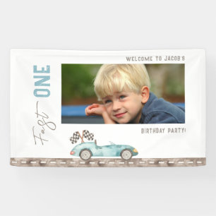 Race Car Birthday Photo Banner