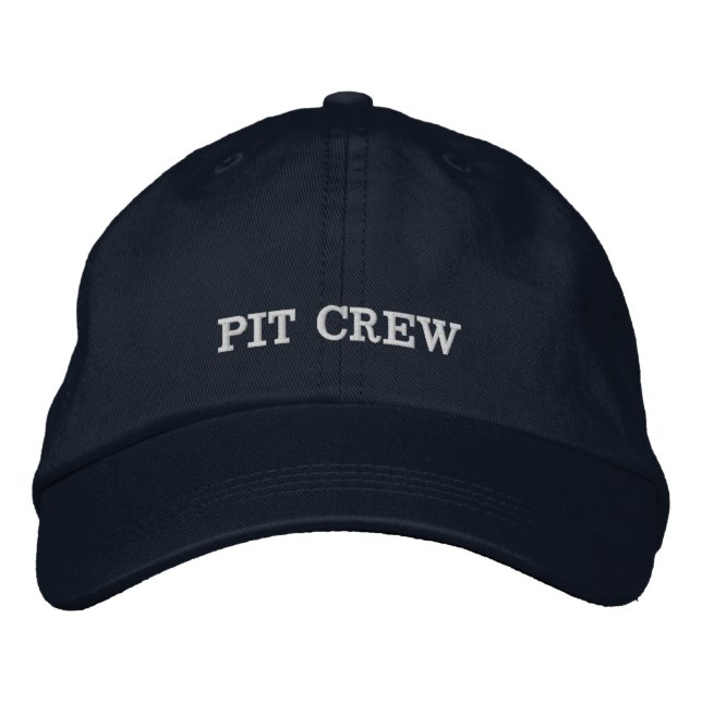 Race car birthday Pit Crew  Embroidered Hat (Front)