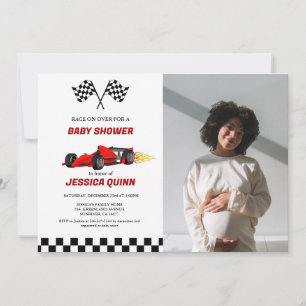 Race Car boy Baby shower Invitation