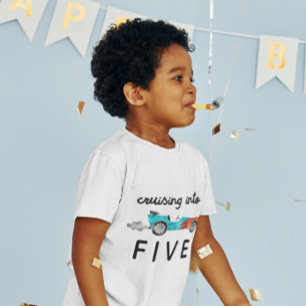 race car boy cruising into age toddler T-Shirt