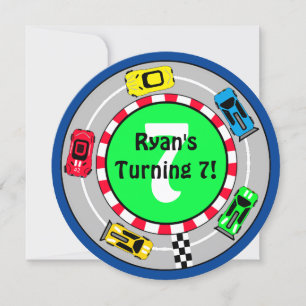 Race Car Boy's Birthday Invitation
