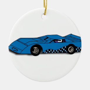 Race Car Ceramic Tree Decoration