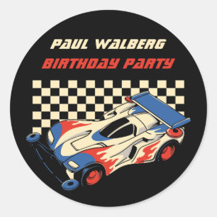 Race Car  Classic Round Sticker