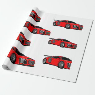"Race car" custom wrapping paper