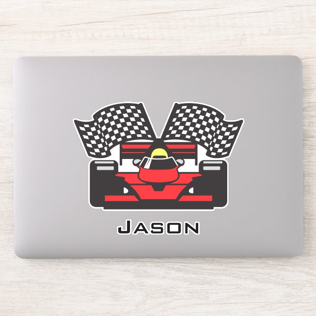 Race Car Design Contour Sticker (Computer)