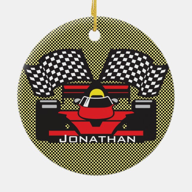 Race Car Design Ornament (Back)