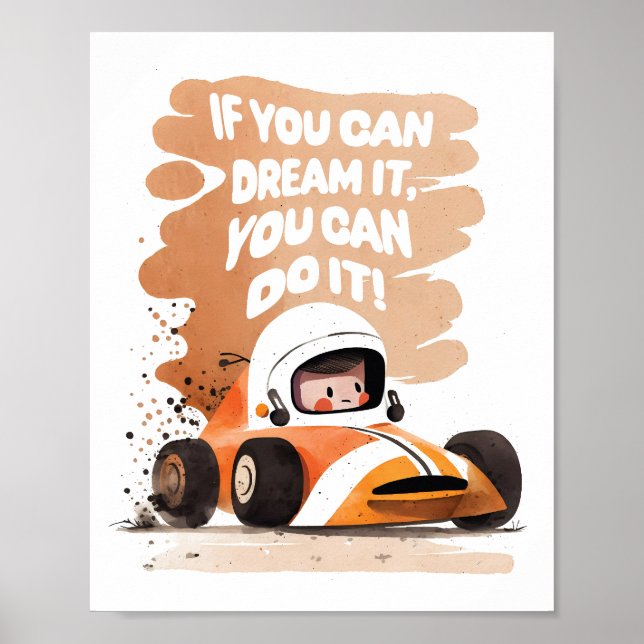 Race Car dreams Poster (Front)