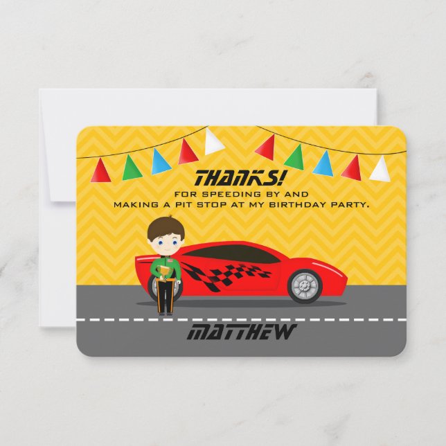 Race Car Driver Invitation (Front)