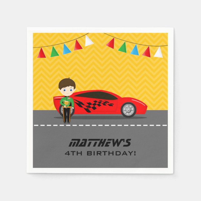 Race Car Driver Napkin (Front)