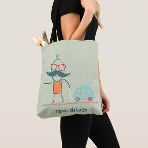 Race Car Driver Tote Bag