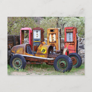 Race Car Final Pit Stop Postcard