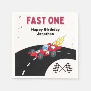 Race Car First  Birthday Party    Napkin