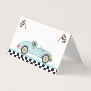 Race Car Food Label Two Fast Birthday Boy Decor Business Card
