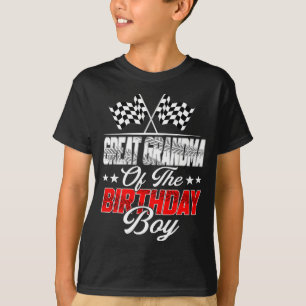 Race Car Great Grandma Of The Birthday Boy Racing  T-Shirt