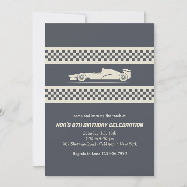 Race Car Invitation (Front)