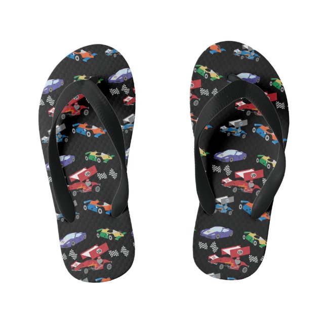 Race Car Kid's Flip Flops (Footbed)