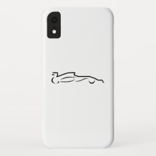 Race Car Line Drawing Silhouette iPhone XR Case