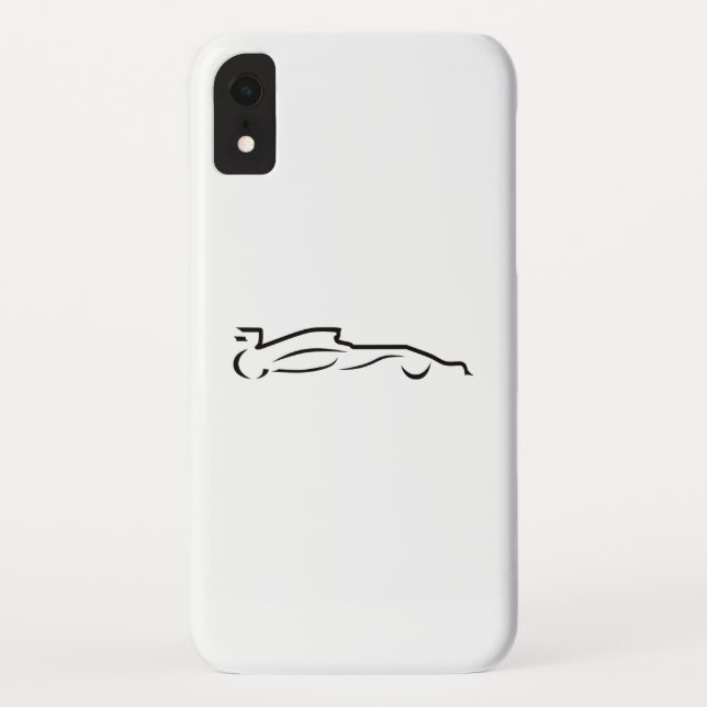 Race Car Line Drawing Silhouette Case-Mate iPhone Case (Back)