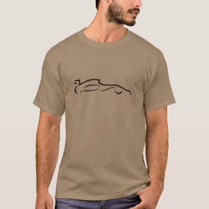 Race Car Line Drawing Silhouette T-Shirt