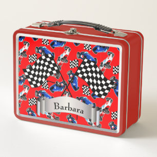 Race Car Metal Lunch Box