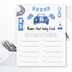 Race car - Name that baby food game