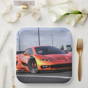 Race Car Paper Plate