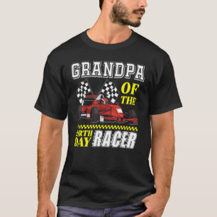Race Car Party Grandpa Of The Birthday Racer Racin T-Shirt