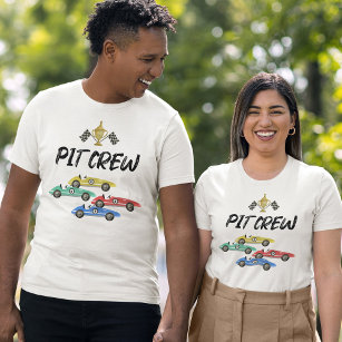 Race Car Pit Crew Birthday Adult T-Shirt