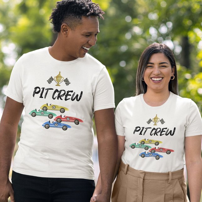 Race Car Pit Crew Birthday Adult T-Shirt (Creator Uploaded)