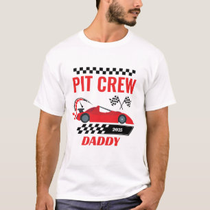 Race car pit crew daddy racing birthday adult T-Shirt