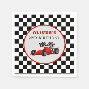 Race Car Racing Birthday Party Napkins