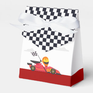 Race Car Racing Boy Birthday Party Chequered Favour Box
