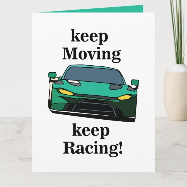 Race Car Racing Racer Birthday  Card (Front)