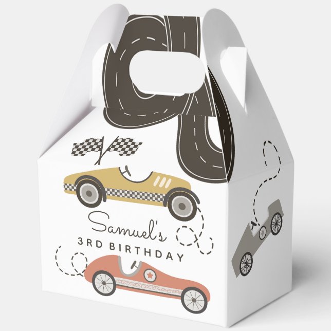 Race Car Racing Theme Party Boxes (Front)