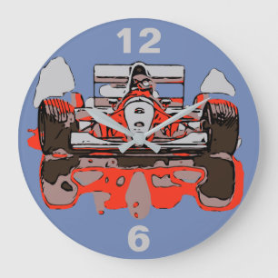 RACE CAR - RAIN MASTER LARGE CLOCK