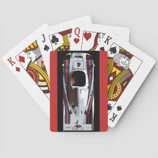 RACE CAR - red, white, blue Playing Cards