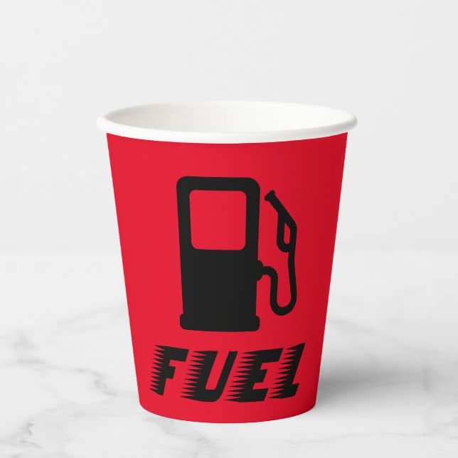 Race Car Refueling Station Red Fuel Paper Cups (Front)