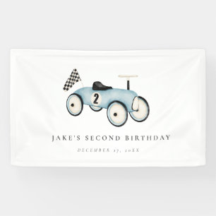 Race Car Ride On 2nd Birthday Banner