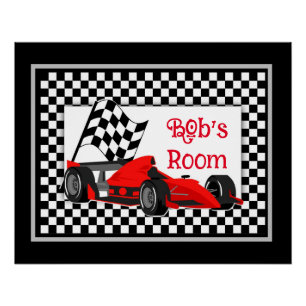 Race Car Room Poster