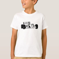Race Car Silhouette black and white