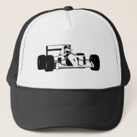 Race Car Silhouette black and white