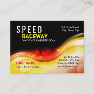 Race Car Speed Flames on Fire Business Card