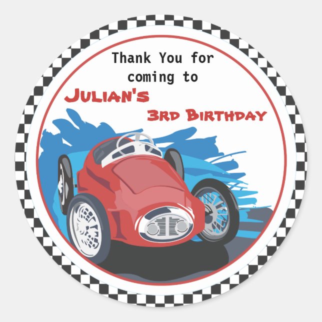 Race Car Sticker (Front)