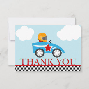 Race Car Thank you note cards