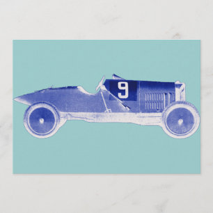Race Car Theme Party  Invitations
