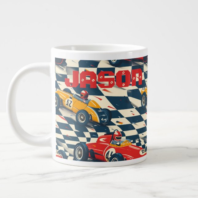 Race Car Themed Coffee Mug (Left)